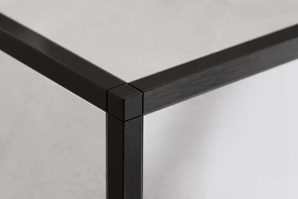 Ilcom Finition angulaire PQ en acier inoxydable pour profils Noir satiné - 0,8 mm x 0,8 mm- Profilé Carrelage