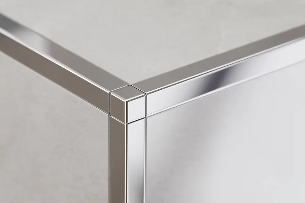 Ilcom Finition angulaire PQ en acier inoxydable pour profils Argent poli - 10 mm x 10 mm- Profilé Carrelage