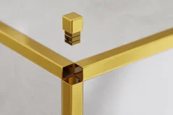 Ilcom Profilé Carrelage<Finition angulaire PQ en acier inoxydable pour profils Or satiné - 10 mm x 10 mm