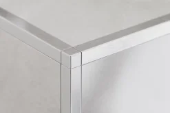 Ilcom Profilé Carrelage<Finition angulaire PQ en acier inoxydable pour profils ArgentSatiné - 0,8 mm x 0,8 mm