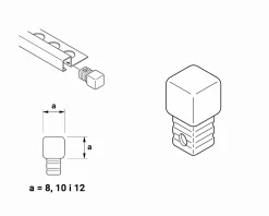 Ilcom Profilé Carrelage<Finition angulaire PQ en acier inoxydable pour profils Or satiné - 0,8 mm x 0,8 mm