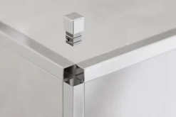Ilcom Profilé Carrelage<Finition angulaire rectifiée PQS en acier inoxydable pour profils ArgentSatiné - 10 mm x 10 mm