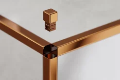 Ilcom Profilé Carrelage<Finition angulaire rectifiée PQS en acier inoxydable pour profils Cuivre poli - 10 mm x 10 mm