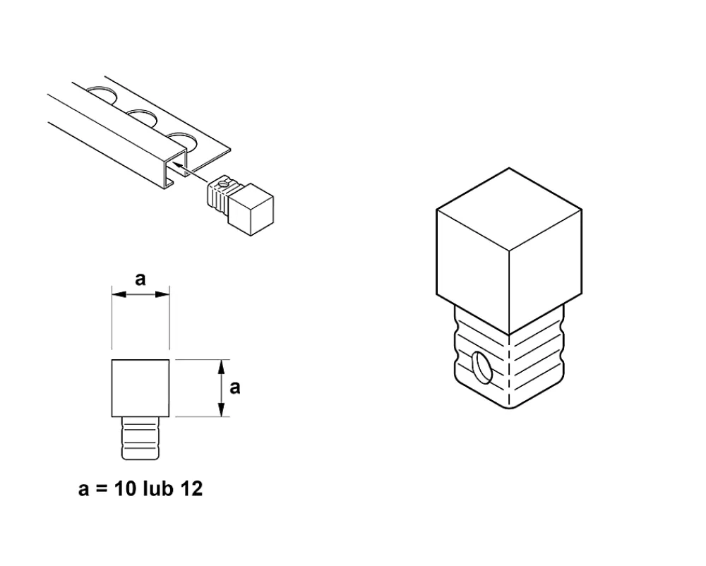 Ilcom Finition angulaire rectifiée PQS en acier inoxydable pour profils Or satiné - 12 mm x 12 mm- Profilé Carrelage