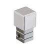 Ilcom Finition angulaire rectifiée PQS en acier inoxydable pour profils Argent satiné - 12 mm x 12 mm- Profilé Carrelage