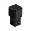 Ilcom Profilé Carrelage<Finition angulaire rectifiée PQS en acier inoxydable pour profils Noir poli - 10 mm x 10 mm