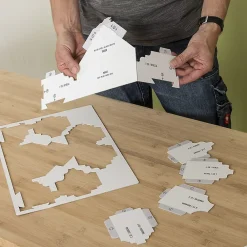 Gabarit en carton pour 5 découpes de moulures- Moulure