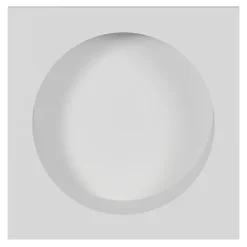 GoodHome Poignée De Porte<Galandage Carré à visser Irvil mat blanc Ø55.5mm