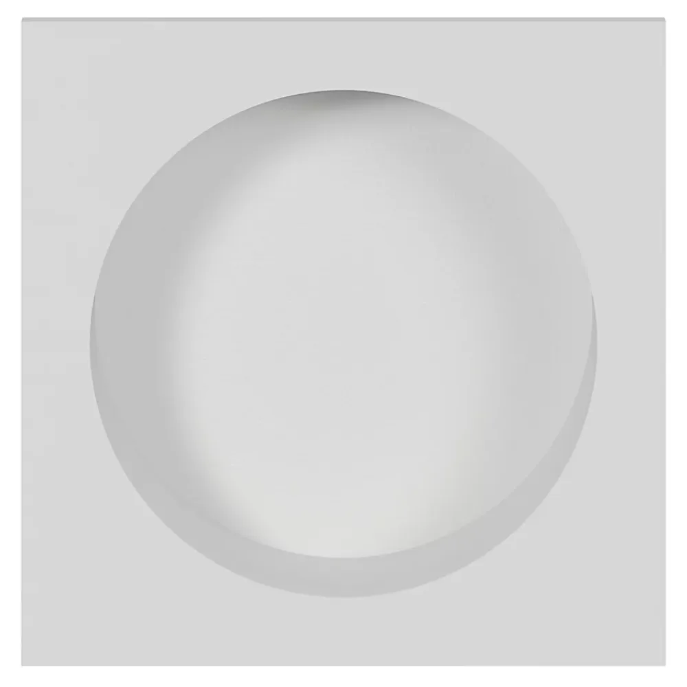 GoodHome Poignée De Porte<Galandage Carré à visser Irvil mat blanc Ø55.5mm