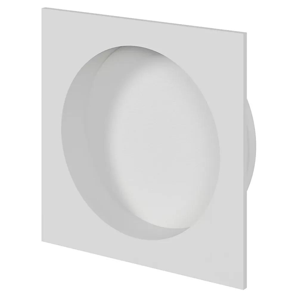 GoodHome Poignée De Porte<Galandage Carré à visser Irvil mat blanc Ø55.5mm