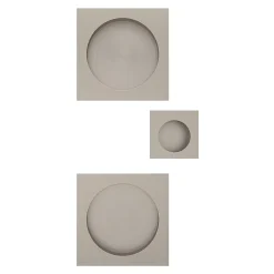 GoodHome Poignée De Porte<Galandage Carré à visser Irvil effet nickel satin gris Ø55.5mm