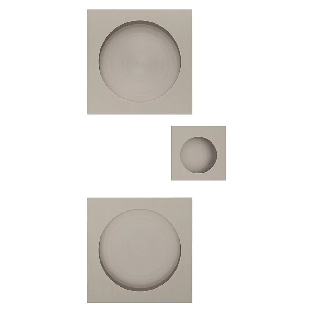 GoodHome Poignée De Porte<Galandage Carré à visser Irvil effet nickel satin gris Ø55.5mm