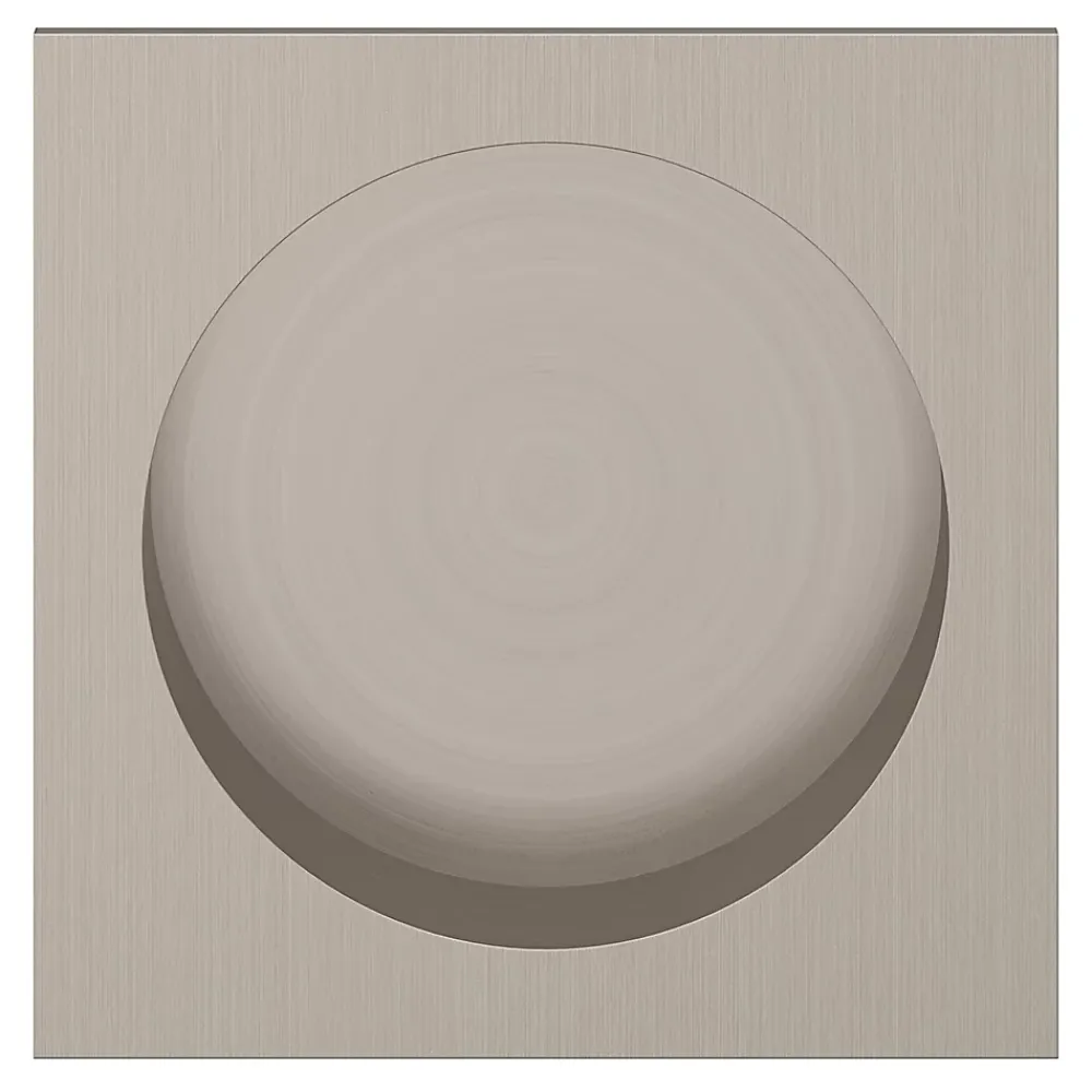 GoodHome Poignée De Porte<Galandage Carré à visser Irvil effet nickel satin gris Ø55.5mm