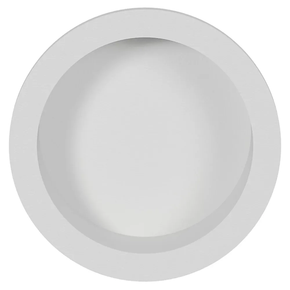 GoodHome Poignée De Porte<Galandage rond à visser Minzh mat blanc Ø55mm