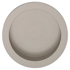 GoodHome Galandage rond à visser Minzh effet nickel satin gris Ø55mm- Poignée De Porte