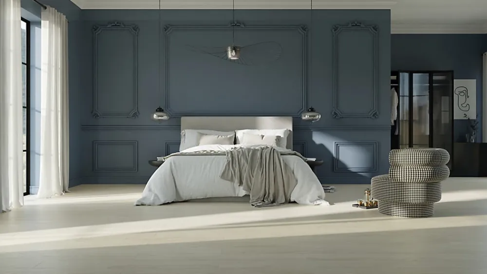 Samklic Dalle Et Lame Pvc<GAMME PRO - LAME CLIPSABLE TRÈS HAUTE RÉSISTANCE AVEC SOUS-COUCHE INTEGREE. FRÊNE GRIS CLAIR - Pack T5 (79m²)