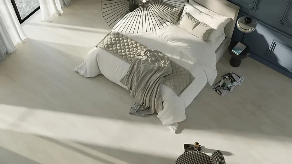 Samklic Dalle Et Lame Pvc<GAMME PRO - LAME CLIPSABLE TRÈS HAUTE RÉSISTANCE AVEC SOUS-COUCHE INTEGREE. FRÊNE GRIS CLAIR - Pack T5 (79m²)