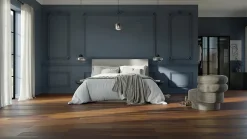 Samklic GAMME PRO - LAME CLIPSABLE TRÈS HAUTE RÉSISTANCE AVEC SOUS-COUCHE INTEGREE. NOYER NATUREL - Pack studio/salon (26m²)- Dalle Et Lame Pvc