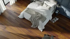 Samklic GAMME PRO - LAME CLIPSABLE TRÈS HAUTE RÉSISTANCE AVEC SOUS-COUCHE INTEGREE. NOYER NATUREL - Pack studio/salon (26m²)- Dalle Et Lame Pvc