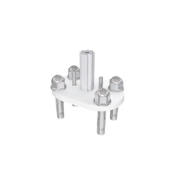 AICA Sanitaire Accessoire D'Escalier<Garde-corps - Pour intérieur et extérieur - Aluminium argenté - Avec 5 traverses et 1 main courante - 100cm - Fixation à plat