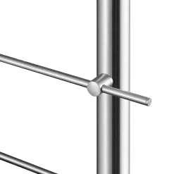 AICA Sanitaire Accessoire D'Escalier<Garde-corps avec main courante, 150cm, en acier inoxydable 304, garde-corps avec 3 traverses, pour intérieur et extérieur