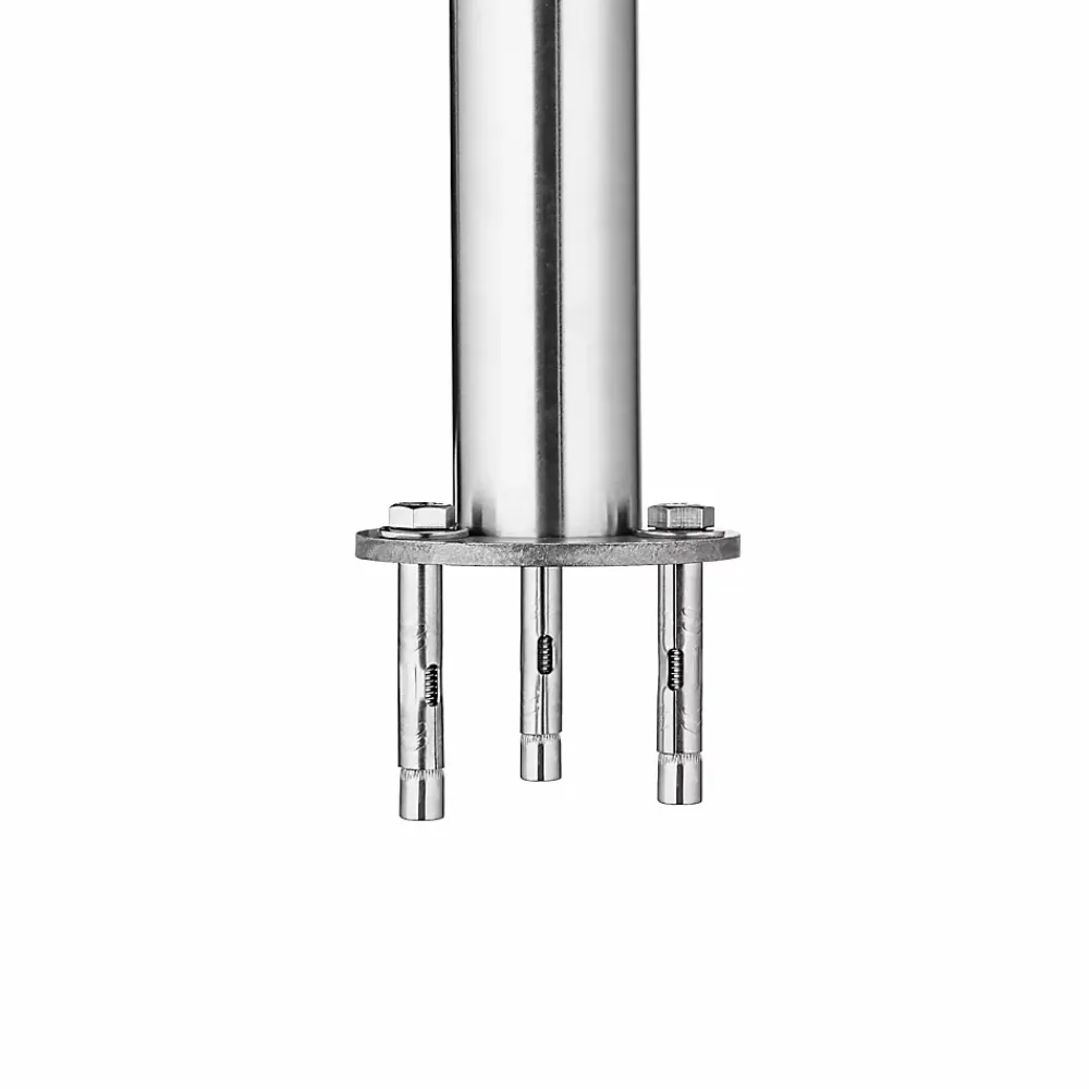 AICA Sanitaire Accessoire D'Escalier<Garde-corps 100cm avec main courante, en acier inoxydable 201, pour intérieur et extérieur, garde-corps avec 3 traverses