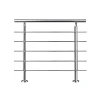 AICA Sanitaire Accessoire D'Escalier<Garde-corps 100cm avec main courante, en acier inoxydable 201, pour intérieur et extérieur, garde-corps avec 5 traverses