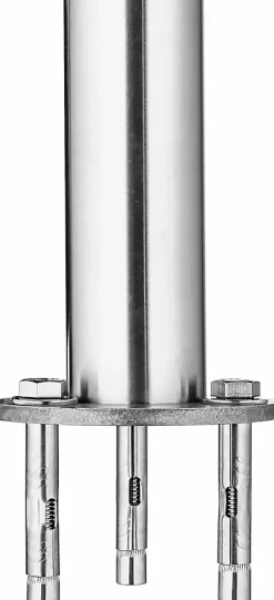 Nature Pro Garde-corps 80cm avec main courante, en acier inoxydable 201, pour intérieur et extérieur, garde-corps avec 3 traverses- Garde-Corps, Balustrade