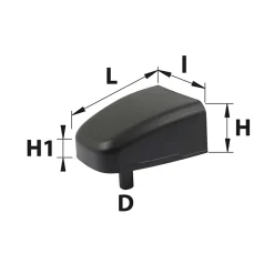 Afbat - Tb Industrie Sas Volet Battant<Gond acier à visser pour portail avec cache composite noir Afbat
