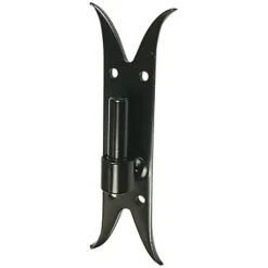 Afbat Volet Battant<Gond sur platine Ø 14 mm hauteur 220 mm queue de carpe - acier noir