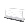 Grand Verre Garde-Corps, Balustrade<Kit Rambarde 2ml garde-corps avec 5 traverses fixation à plat en aluminium Gris mat