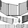 Tectake Grille de protection pour cheminée, barrière de sécurité enfant bébé- Barrière De Sécurité