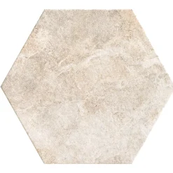 Lux Mosaic Carrelage Extérieur Et Terrasse<Grès Cérame Premium Format 56x48,5 Intérieur/Extérieur Arlet White Hexagonal Effet Travertin