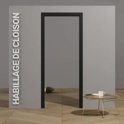 Coulicool Bloc Porte<Habillage de Cloison 1 m - Noir