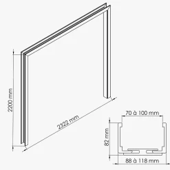 Coulicool Habillage de Cloison 2.20 m - Blanc- Bloc Porte