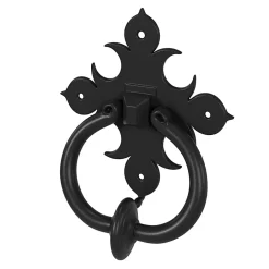 GoodHome Heurtoir de porte extérieur Kilhog noir H.170 mm x l.140 mm- Poignée De Porte Extérieure
