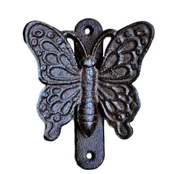 La Grande Prairie Poignée De Porte Extérieure<Heurtoir porte fonte Papillon 12x10x4cm
