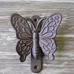 La Grande Prairie Poignée De Porte Extérieure<Heurtoir porte fonte Papillon 12x10x4cm