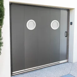GoodHome Hublot pour porte de garage circulaire en PVC blanc Ø.31,8 x H.31,8 cm- Accessoire Pour Porte De Garage