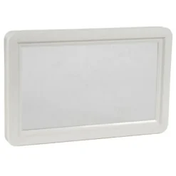 G.C.N.V Protecta Hublot pour porte de garage rectangulaire en PVC blanc l.34,2 x H.21 cm- Accessoire Pour Porte De Garage