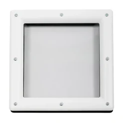 GoodHome Accessoire Pour Porte De Garage<Hublot pour porte de garage carré en PVC noir l.29 x H.29 cm