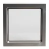 GoodHome Accessoire Pour Porte De Garage<Hublot pour porte de garage carré en acier inoxydable argenté l.28,4 x H.28,4 cm