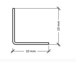 Ilcom Profilé Carrelage<Profilé décoratif Li Angle intérieur en acier inoxydable Cuivre poli - 10 mm x 2700 mm x 0,65 ep.