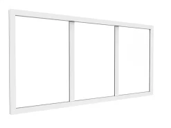 Vente-unique Imposte atelier en aluminium thermolaqué - L83 x H40 cm - Blanc - BAYVIEW- Verrière