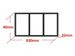 Vente-unique Imposte atelier en aluminium thermolaqué - L83 x H40 cm - Blanc - BAYVIEW- Verrière