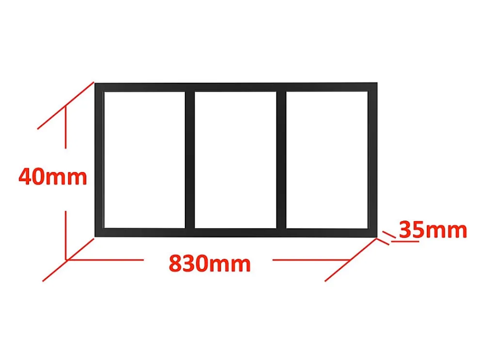 Vente-unique Imposte atelier en aluminium thermolaqué - L83 x H40 cm - Blanc - BAYVIEW- Verrière