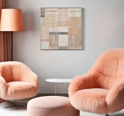Mauro Ferretti Impression sur toile avec cadre 60x3x60 cm- Panneau Tasseau Bois