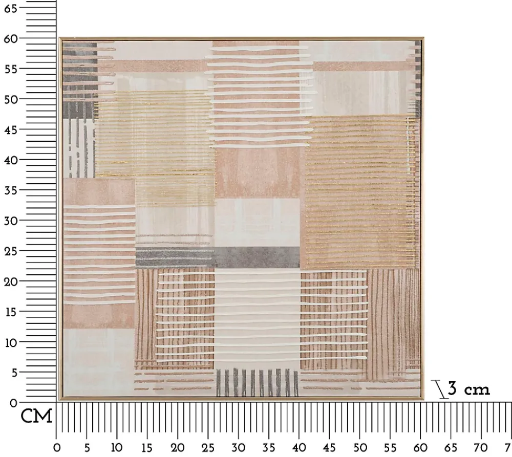 Mauro Ferretti Impression sur toile avec cadre 60x3x60 cm- Panneau Tasseau Bois