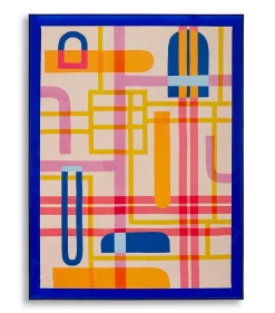 Mauro Ferretti Impression sur toile laquée avec cadre acrylique cm 60x3,3x80- Panneau Tasseau Bois