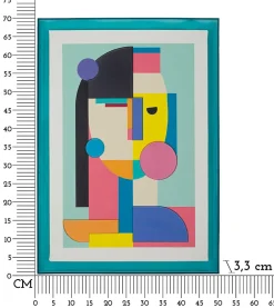 Mauro Ferretti Impression sur toile laquée avec cadre acrylique cm 50x3,3x70- Panneau Tasseau Bois
